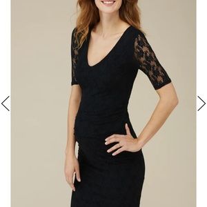 Isabella Oliver black lace maternity dress size 4 (US 10)